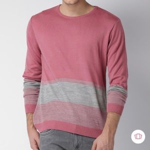 Men pink & grey pullover